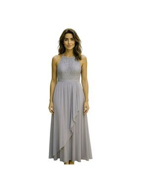 Adrianna Papell | Dresses | Adrianna Papell Mock Neck Beaded Column Gown  With T Back In Ivory | Poshmark